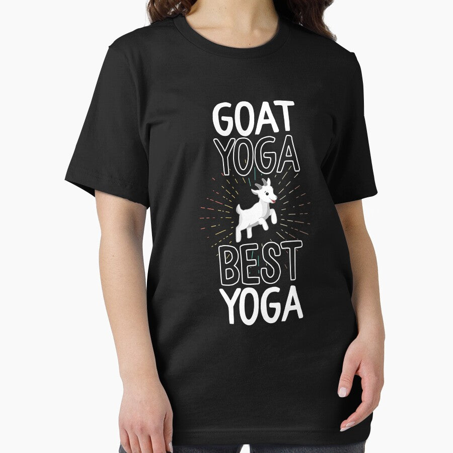 Goat Yoga Best Yoga T-Shirt Women Funny Class Gift Farm by 14thFloor