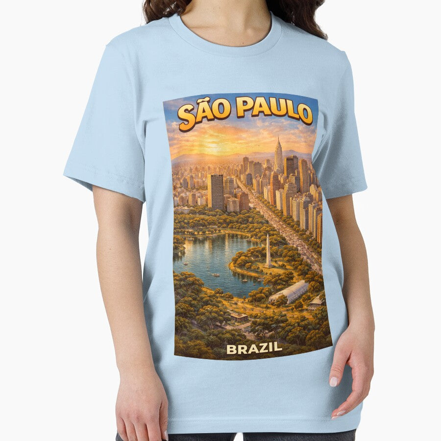 São Paulo Aerial View – Vintage Travel Poster by ElartedeNoel