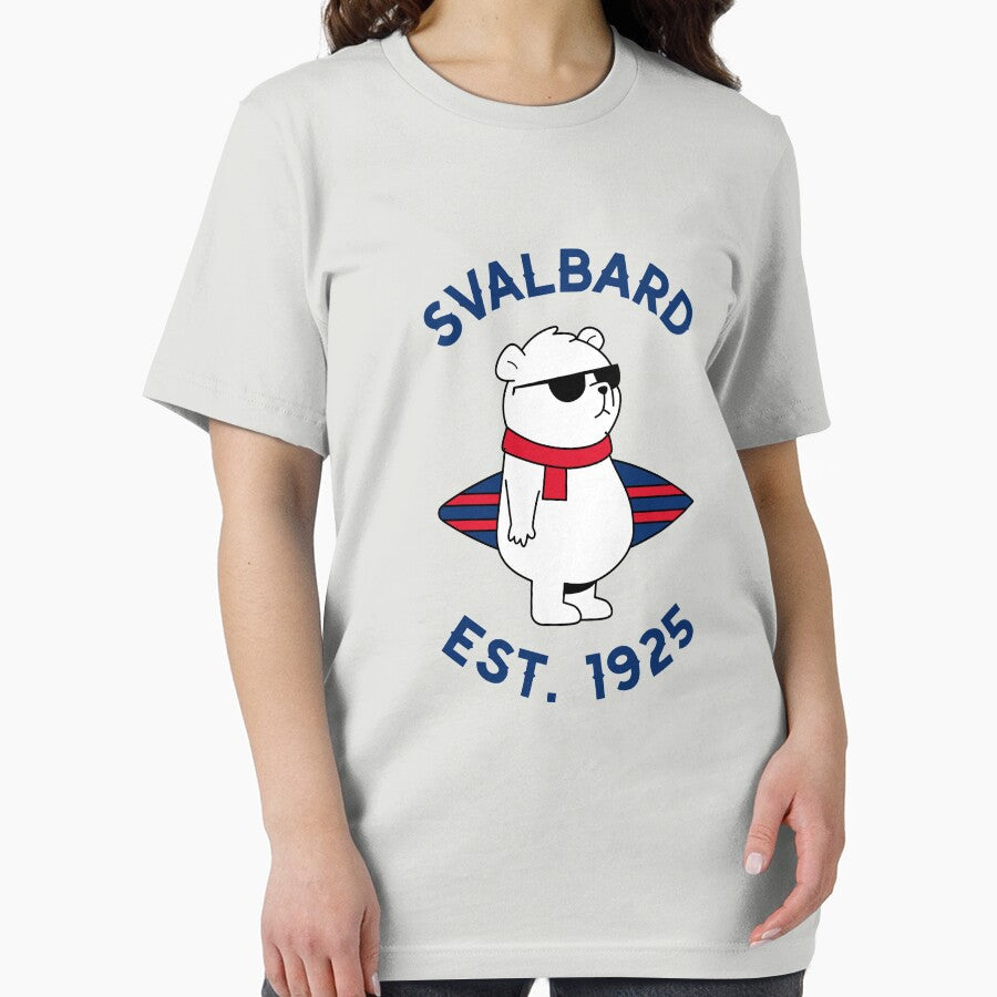 Svalbard Polar Bear in Sunglasses Holding Surf Board Streetwear by GraTEEtude
