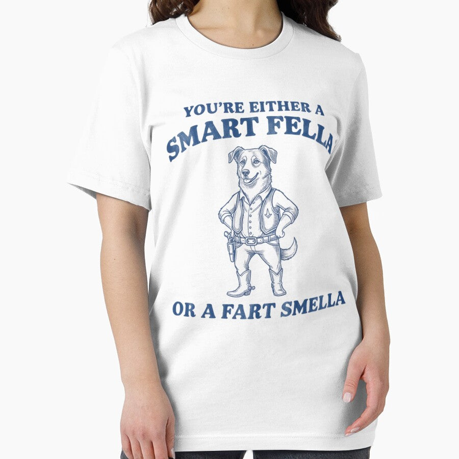 Are You A Smart Fella Or Fart Smella Vintage Style Shirt, Vintage T-Shirt, Retro Funny Dog Shirt, Dog Meme by THREE LITTLE BEANS