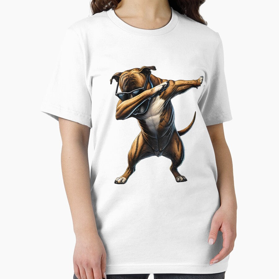 Dabbing Staffordshire Bull Terrier Dog Lover by Kimberley King Art  King Art