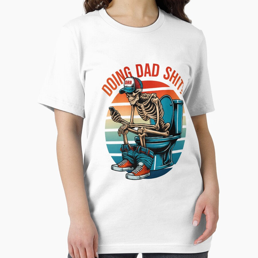 Doing Dad Shit Skeleton Retro Funny Father’s Day Design by UrbanKangaroo