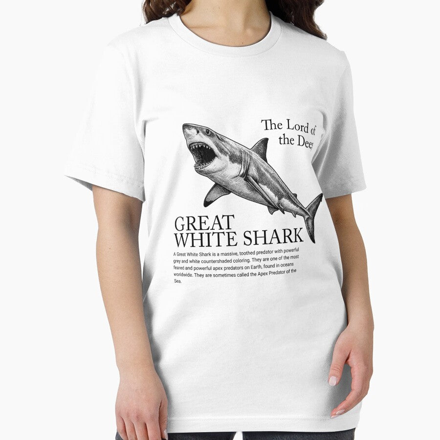 Great White Shark Scientific Illustration Apex Predator of the Sea by MotionBanana Art