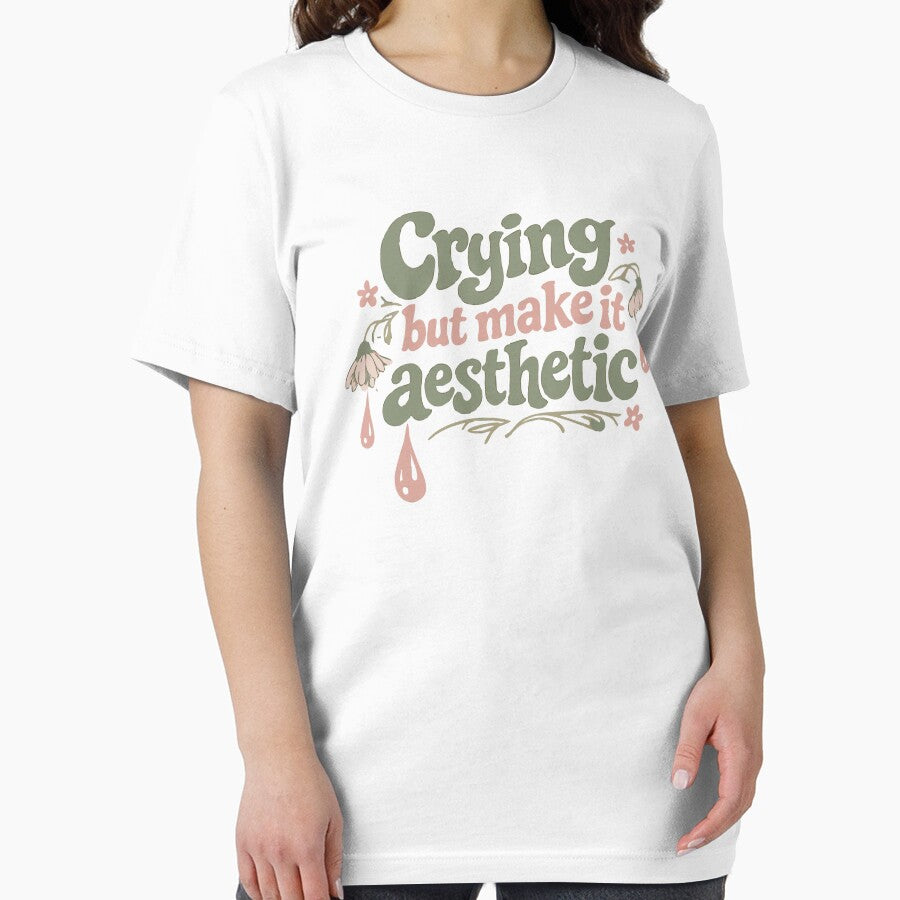 Crying But Make It Aesthetic Sad Cute Festival Outfit Indie Aesthetic Design by Tattee