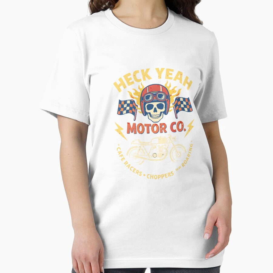 Motorcycle Cafe Racer T-Shirt by Matinez Pink