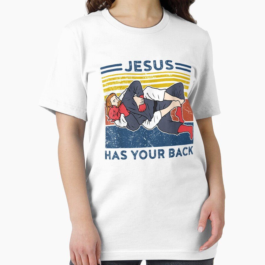 Funny Brazilian Jiu Jitsu "Jesus Has Your Back" by ETIndustries