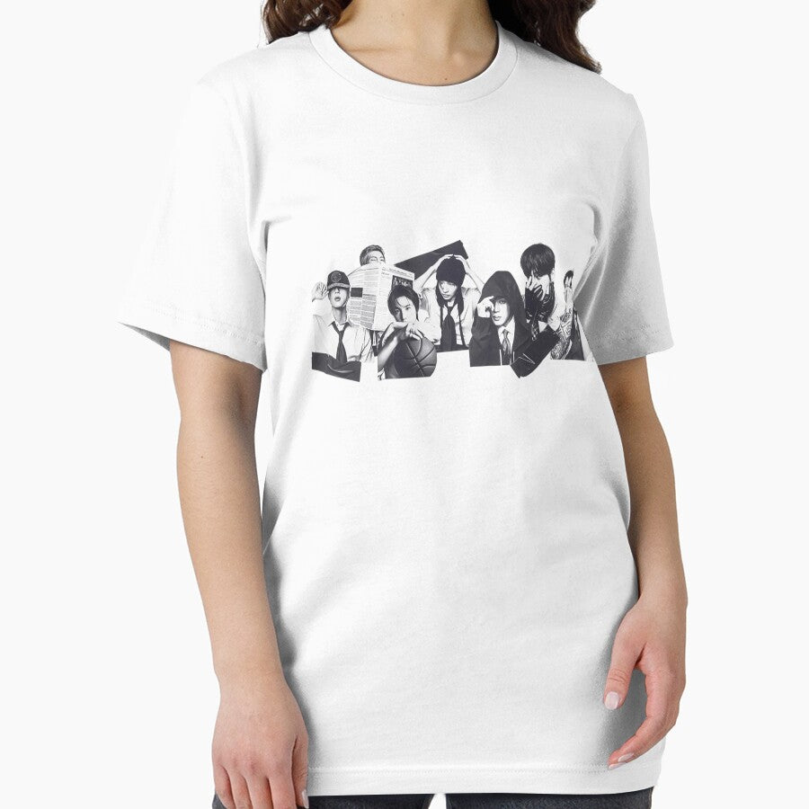 BTS OT7 Arirang Collage - Aesthetic Monochrome Portrait by moamaxshop
