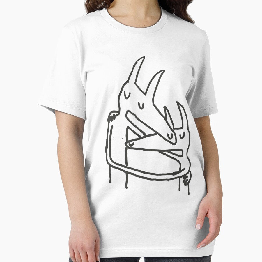 Minimalist Dog Hug Drawing by DaphneTheGhost