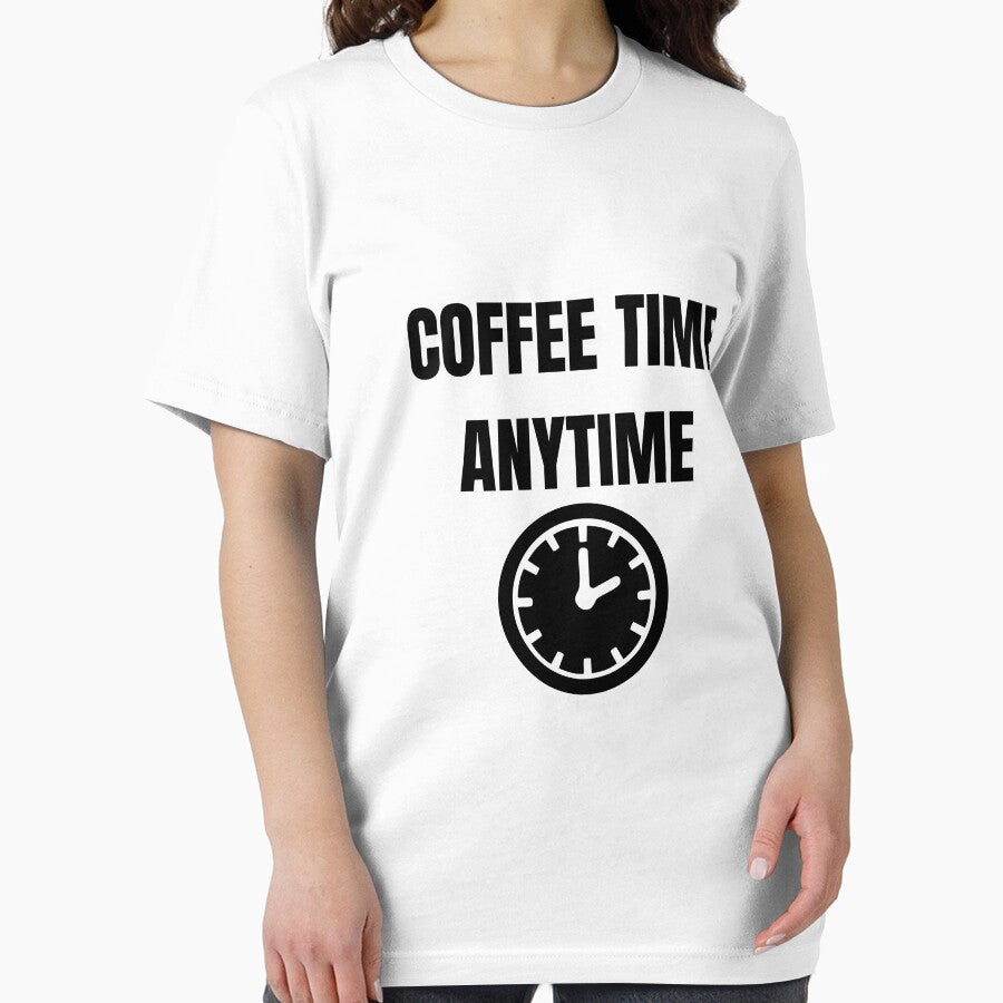 Coffee Time Anytime Funny Coffee Lover Daily T-Shirt by VioletCreatives