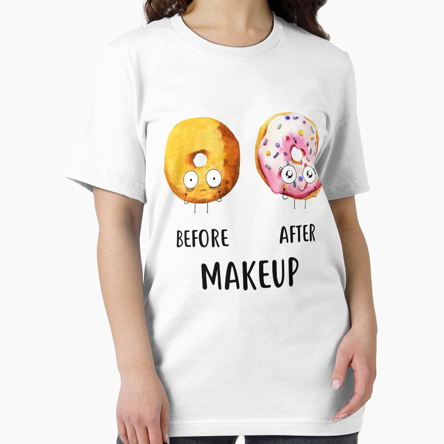 Before After Makeup Funny Doughnut Donut Gift T-Shirt by TeeSaLim