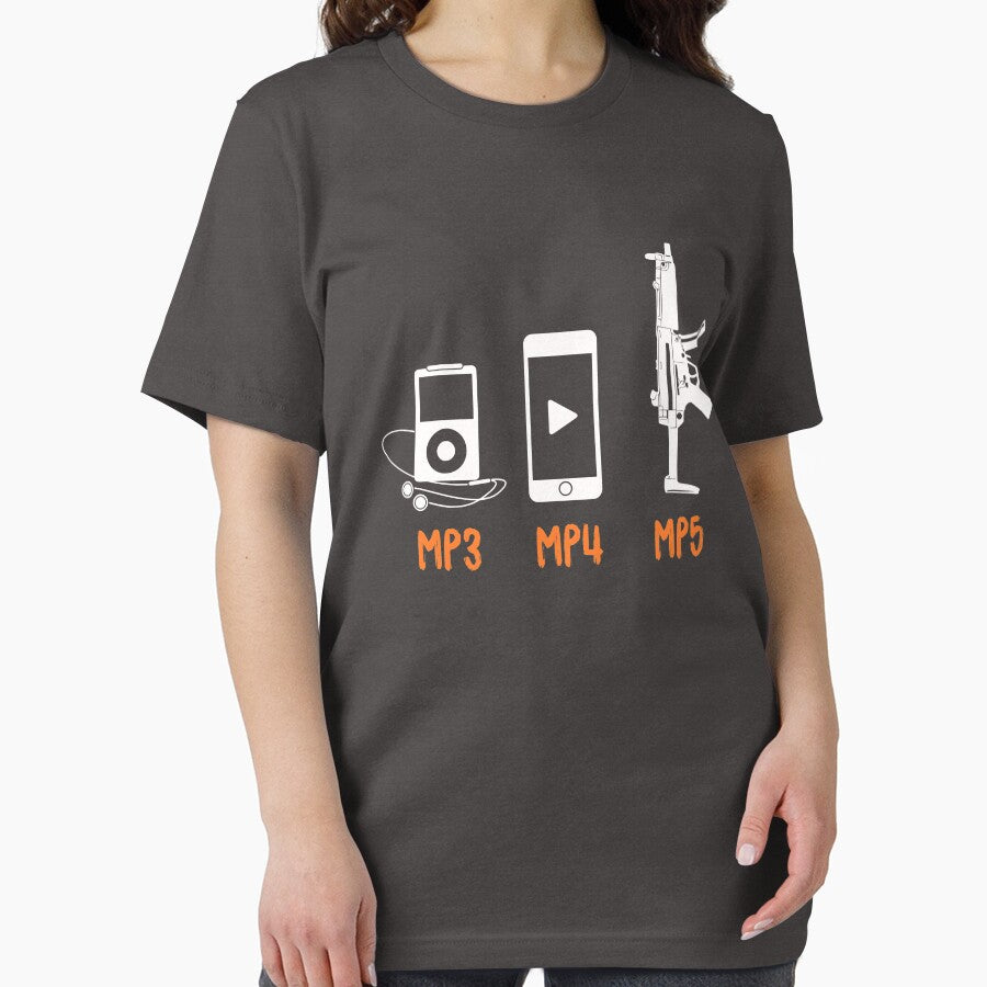 Funny Nerd Evolution Gamer Shirt: MP3 MP4 MP5 by RAWWR