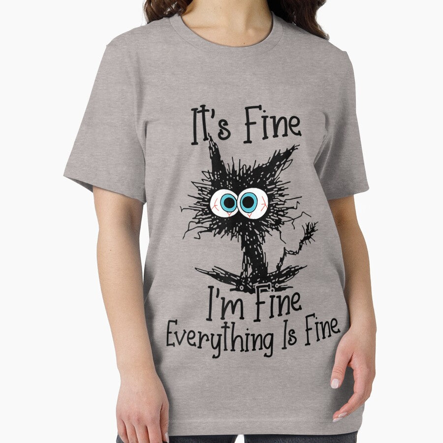 It's Fine I'm Fine Everything Is Fine Funny cat by zacben