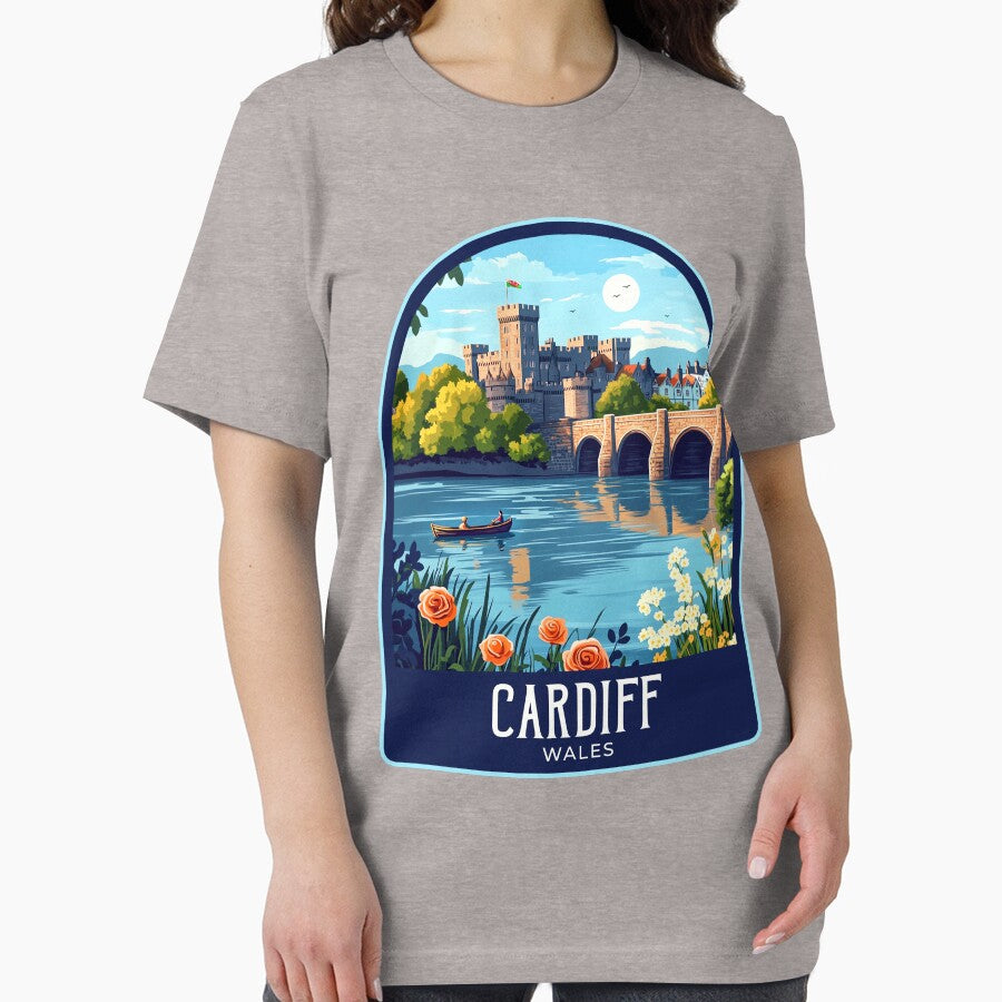 Cardiff Vintage Travel Illustration by HomeLivingCo