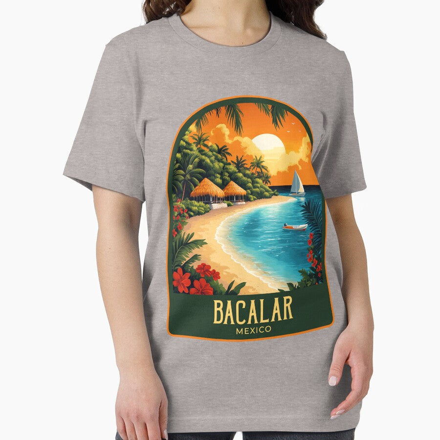 Bacalar Vintage Travel Illustration by HomeLivingCo