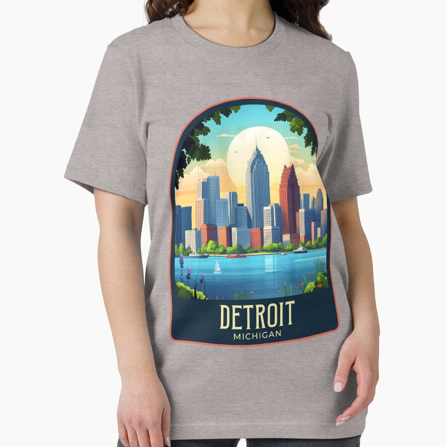 Detroit Vintage Travel Illustration by HomeLivingCo