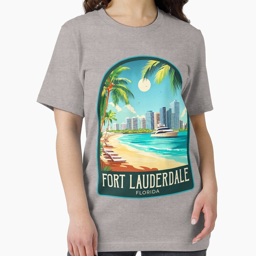 Fort Lauderdale Vintage Travel Illustration by HomeLivingCo
