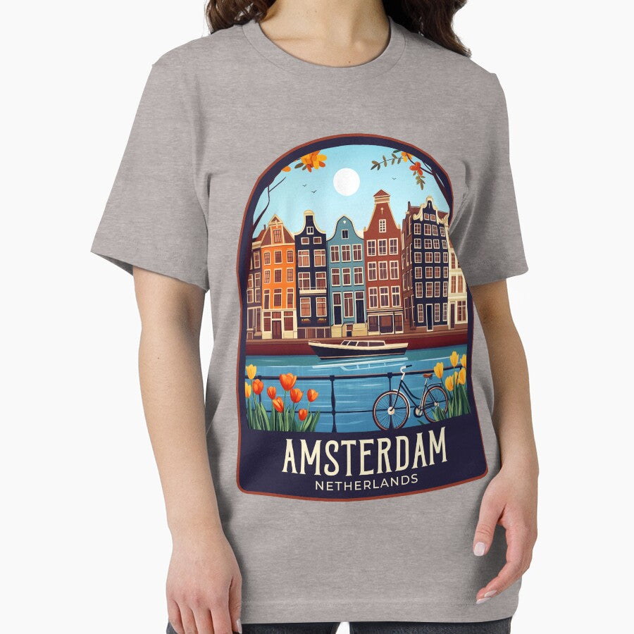 Amsterdam Vintage Travel Illustration by HomeLivingCo