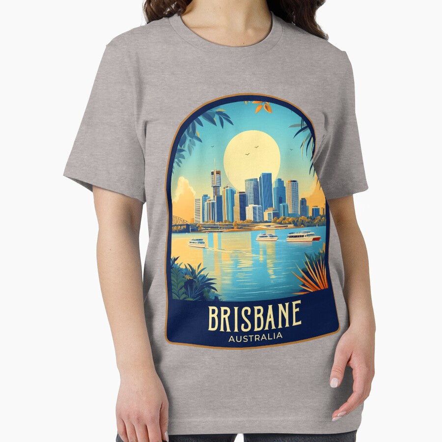 Brisbane Vintage Travel Illustration by HomeLivingCo