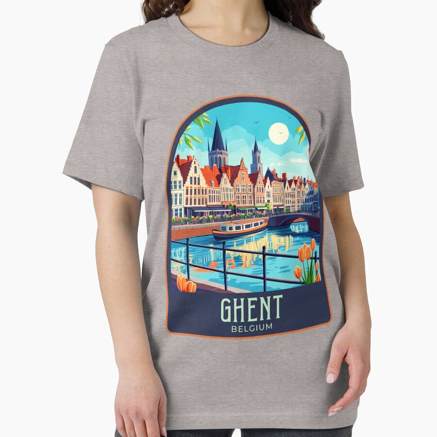 Ghent Vintage Travel Illustration by HomeLivingCo