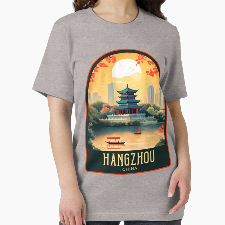 Hangzhou Vintage Travel Illustration by HomeLivingCo