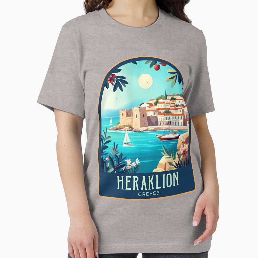 Heraklion Vintage Travel Illustration by HomeLivingCo