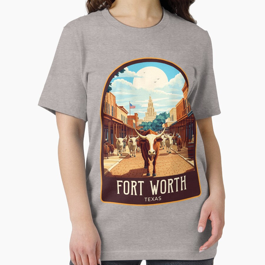 Fort Worth Vintage Travel Illustration by HomeLivingCo