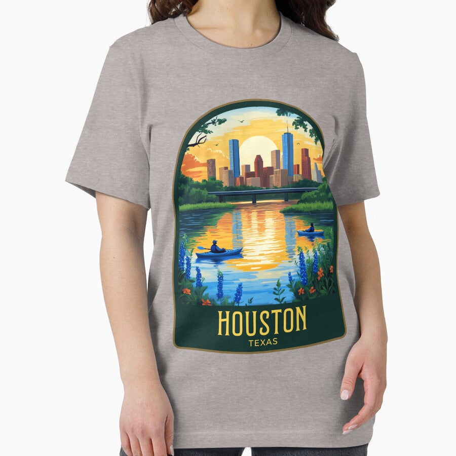 Houston Vintage Travel Illustration by HomeLivingCo