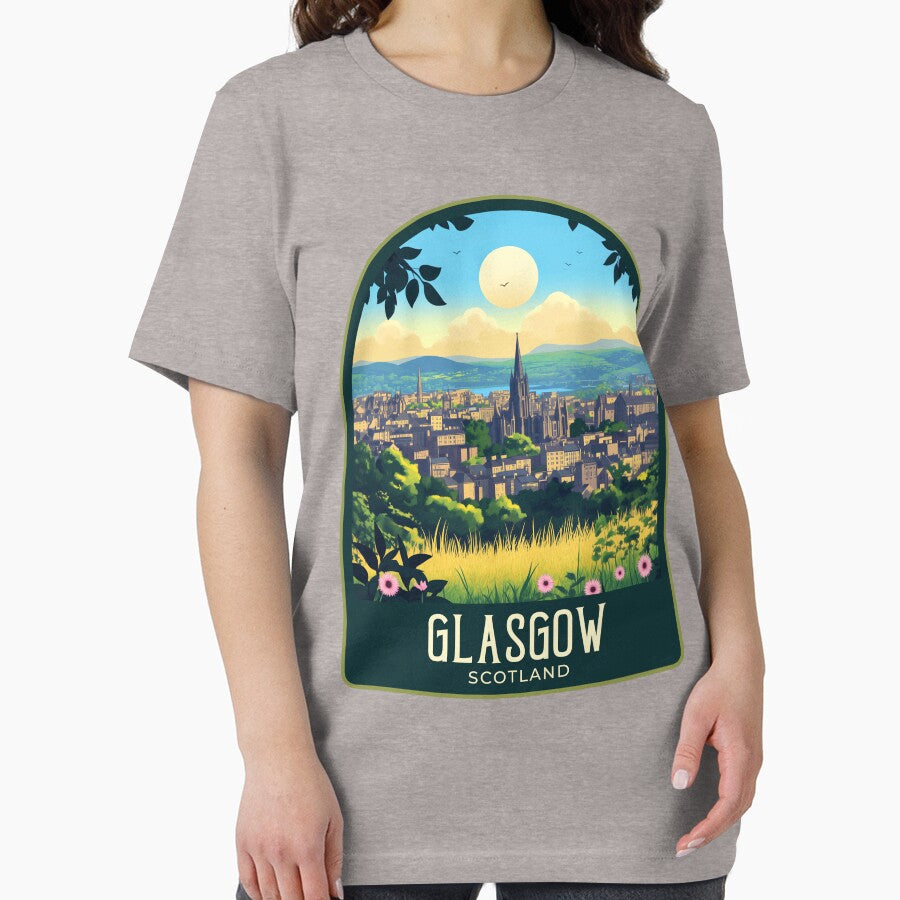 Glasgow Vintage Travel Illustration by HomeLivingCo