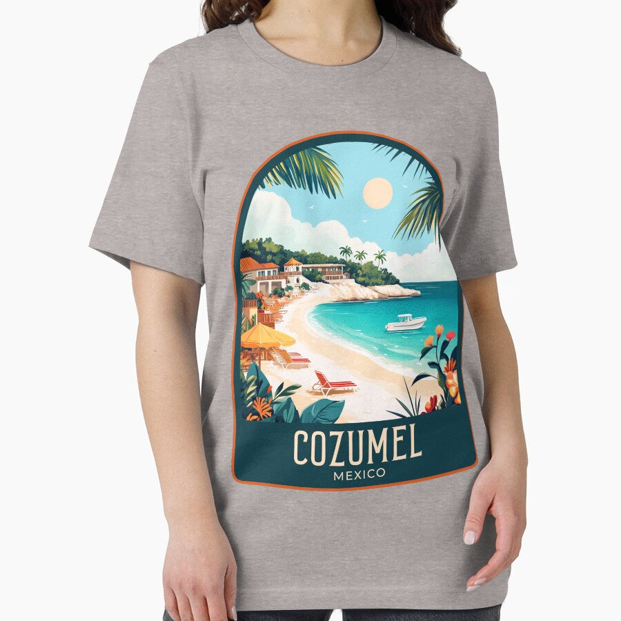 Cozumel Vintage Travel Illustration by HomeLivingCo