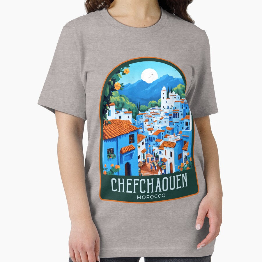 Chefchaouen Vintage Travel Illustration by HomeLivingCo