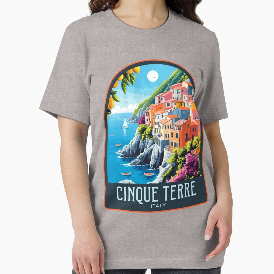 Cinque Terre Vintage Travel Illustration by HomeLivingCo