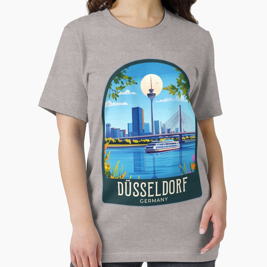 Düsseldorf Vintage Travel Illustration by HomeLivingCo