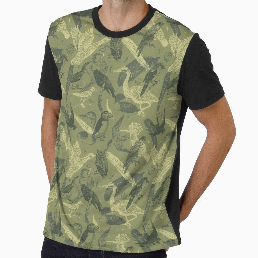 Anarchist bird camouflage by Loki Propagandart