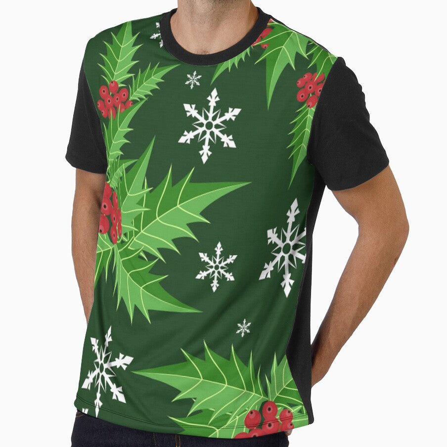Lovely Holiday Christmas Floral and Snowflakes by pugmom4
