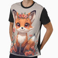 Fox with flower wreath by SimonsDesignArt