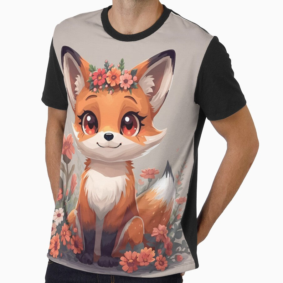 Fox with flower wreath by SimonsDesignArt