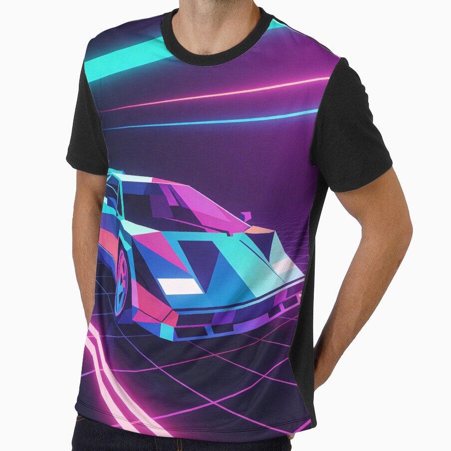 Retro Synthwave Car by RetroSynthwaveDesigns