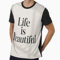Life Is Beautiful Quote – Minimalist Text Art by Mita986