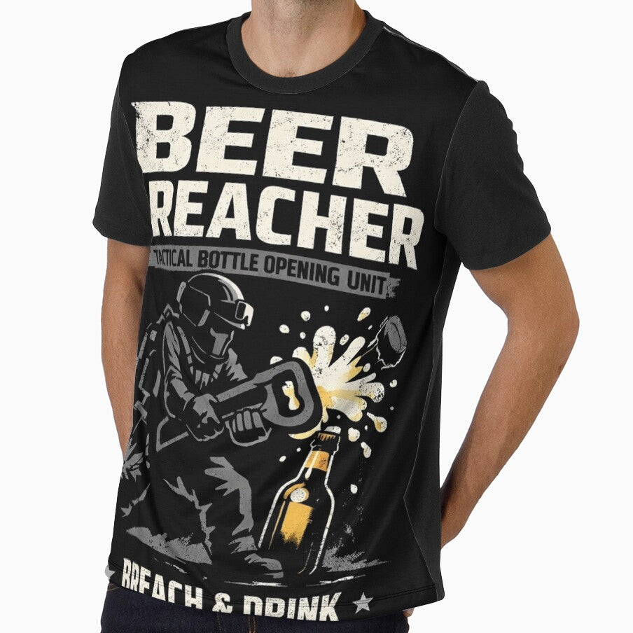 Beer Breacher – Tactical Bottle Opening Unit Shirt by Lineforge by BehrfectMoments