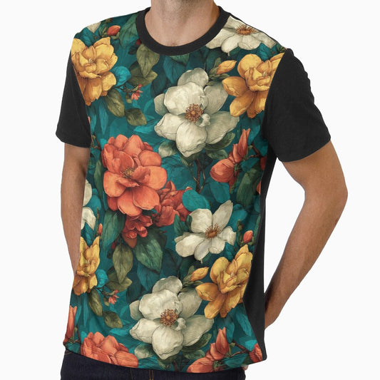 Colorful Gardenias Print  - Botanical Garden Pattern  - Anniversary Gifts For Dad by RoyalStarsPatts