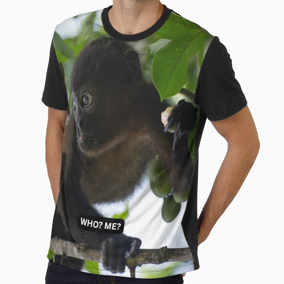 Who Me Monkey Meme Funny Innocent Reaction Howler by WildFrameNature