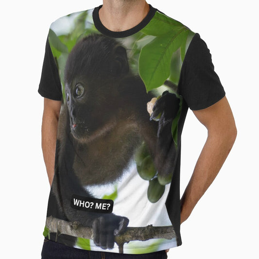 Who Me Monkey Meme Funny Innocent Reaction Howler by WildFrameNature