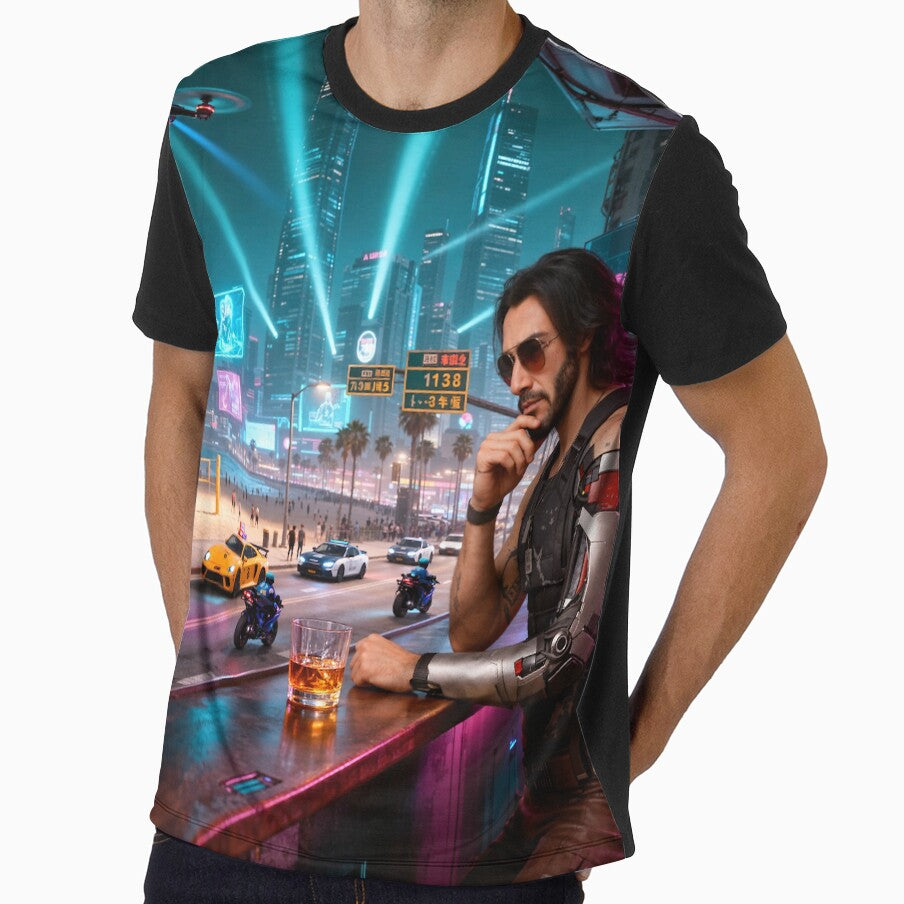 Cyberpunk by the beach with Johnny by aykiradesigns