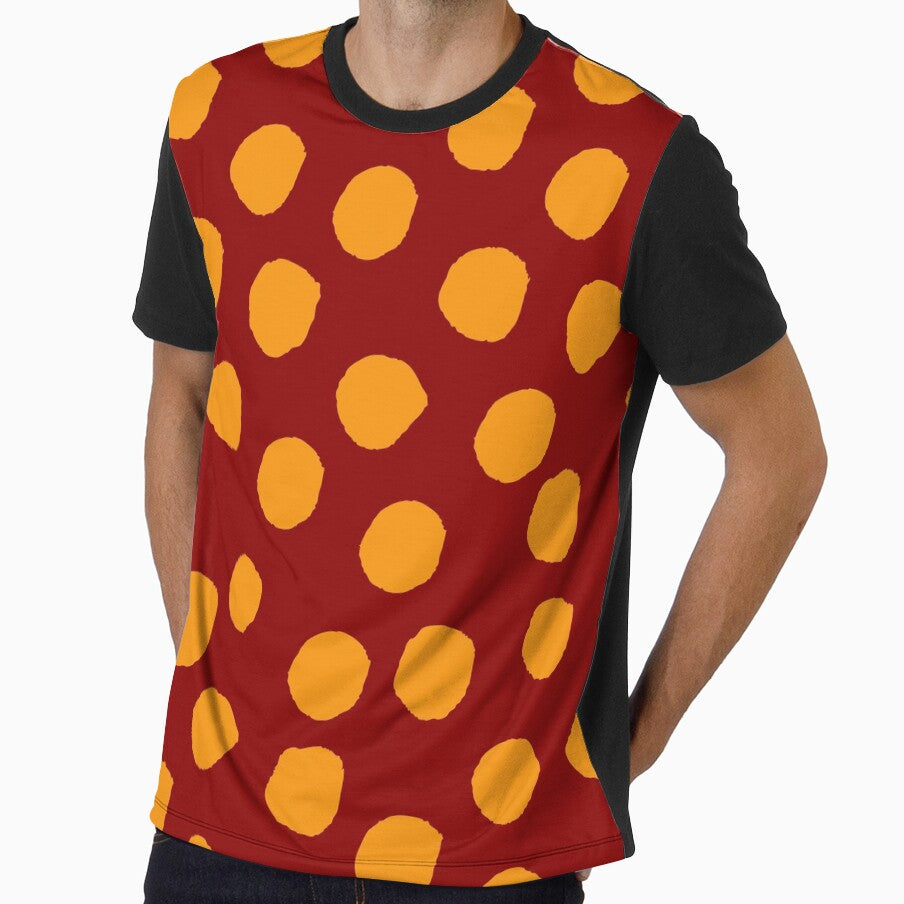 house of lions organic dots in red and gold by neopop