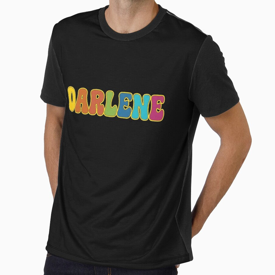 ❤️ Darlene Personalized Name Wavy Retro Shirt, Coffee Mug, Sticker Gift by HelixPedia