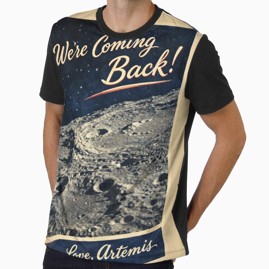 Love, Artemis (Retro-Style Moon Mission Poster) by StellarFactor