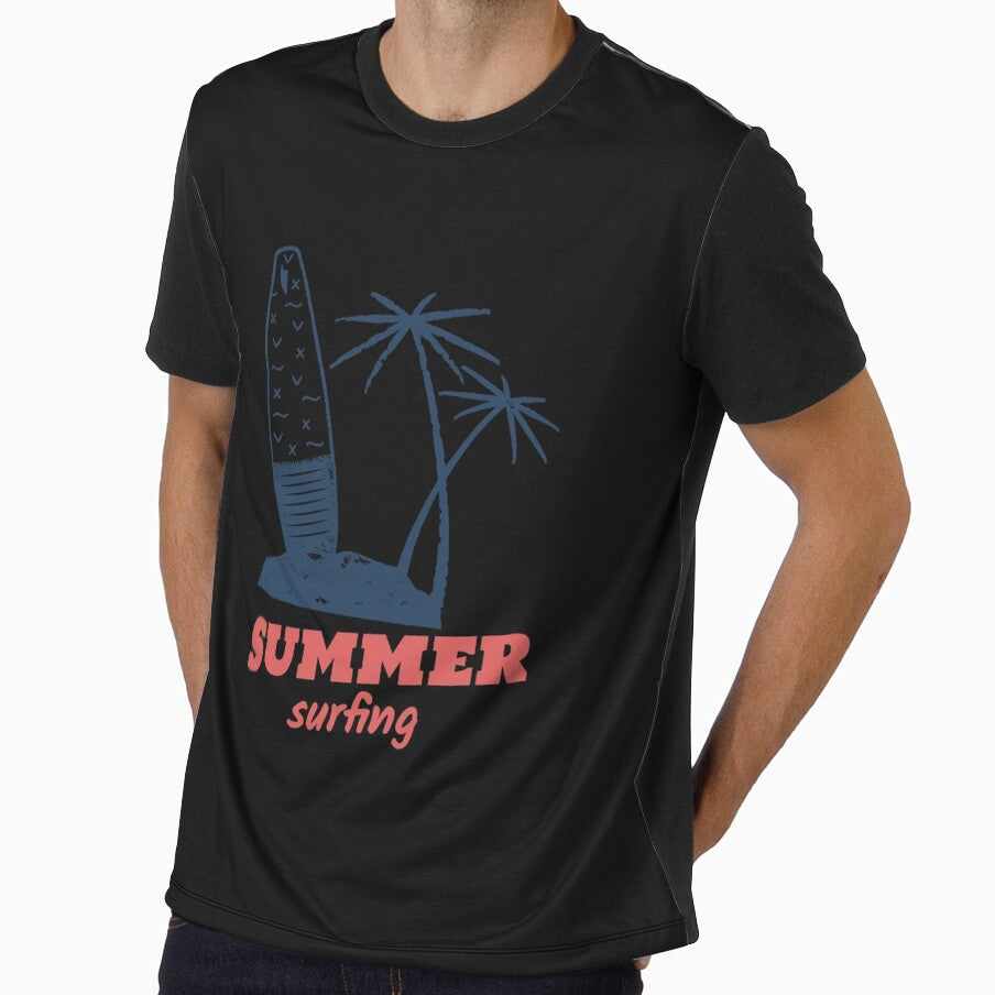 summer surfing design style shirt by shardana13