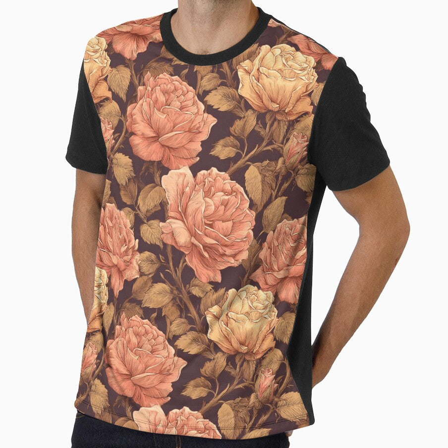 Artistic Rose Flower  - Retro Flower Floral  - Gifts For Women by RoyalStarsPatts