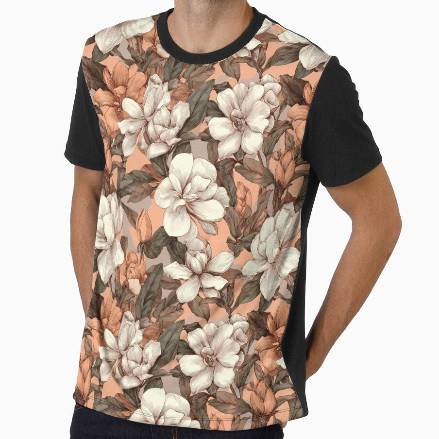 Edgy Gardenias Print - Flower Floral Pattern  - Birthday Gifts For Dad by RoyalStarsPatts