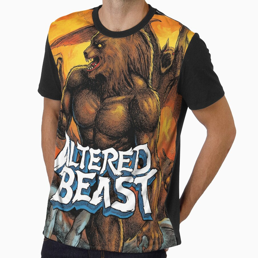 Altered Beast Mega Drive T-Shirt | Retro Sega Video Game Werewolf Tiger Dragon Bear by Senpaiwaves